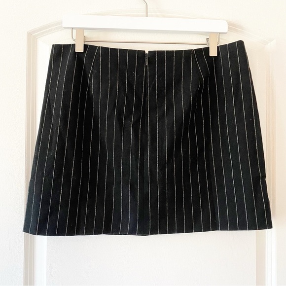 MADEWELL Pinstripe Wool Blend Mini Skirt Size 6 NEW Preppy - Picture 5 of 10